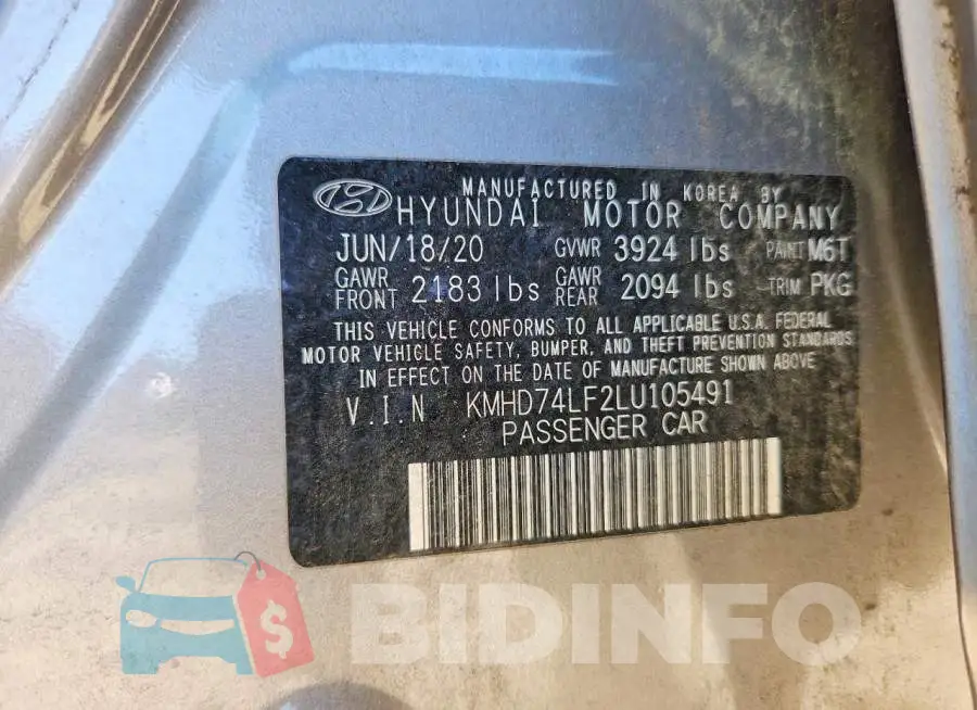 KMHD74LF2LU105491 Photo# 12