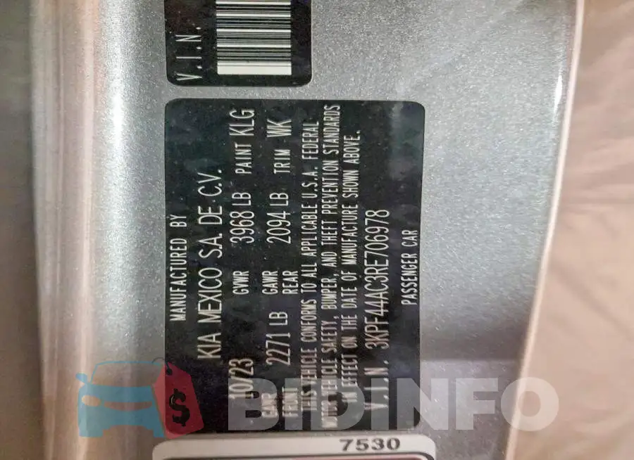 3KPF44AC3RE706978 Photo# 12