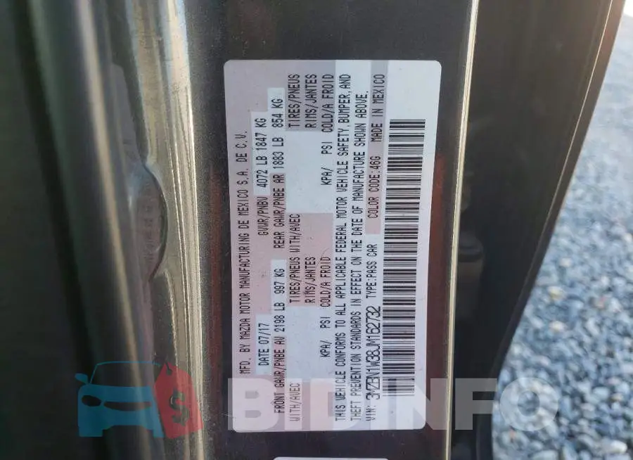 3MZBN1W38JM162732 Photo# 12