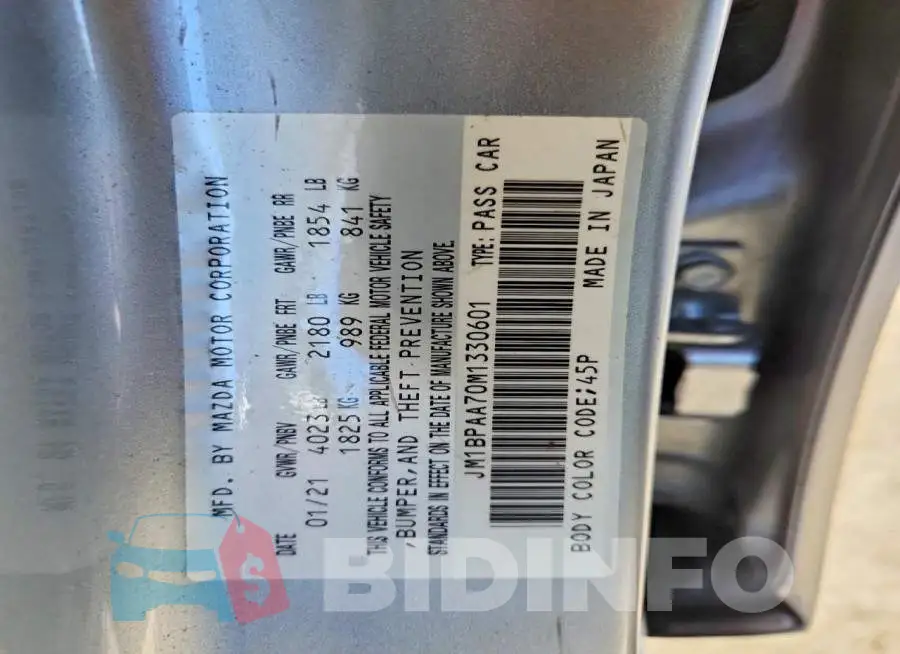 JM1BPAA70M1330601 Photo# 12