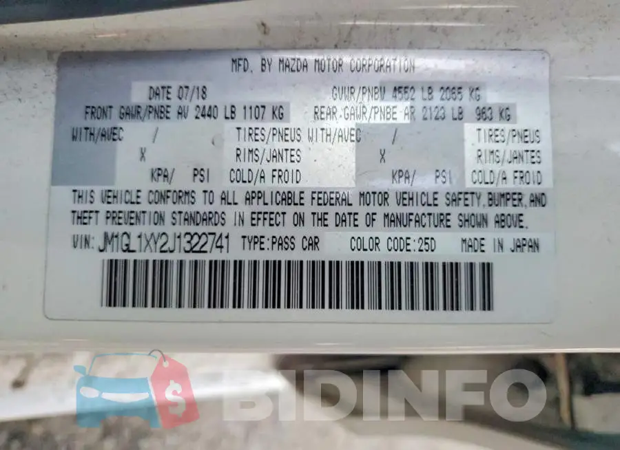 JM1GL1XY2J1322741 Photo# 12