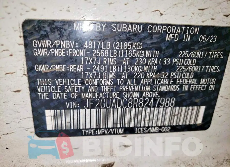 JF2GUADC8R8247988 Photo# 13