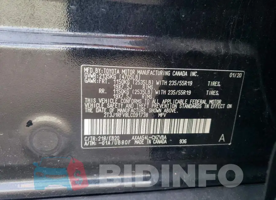 2T3J1RFV8LC091738 Photo# 13