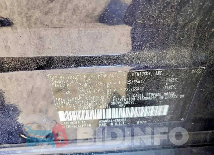 4T3RWRFV8PU101015 Photo# 14
