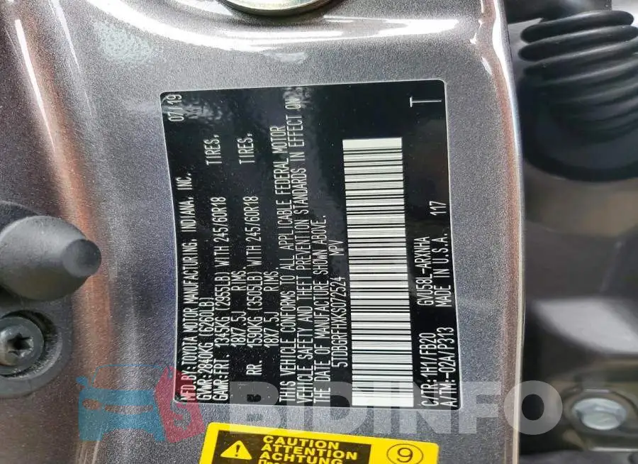 5TDBGRFHXKS072524 Photo# 14