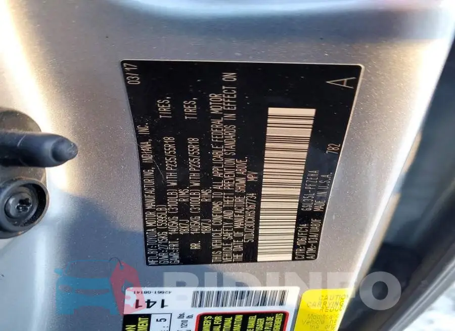 5TDJZ3DCXHS167734 Photo# 13