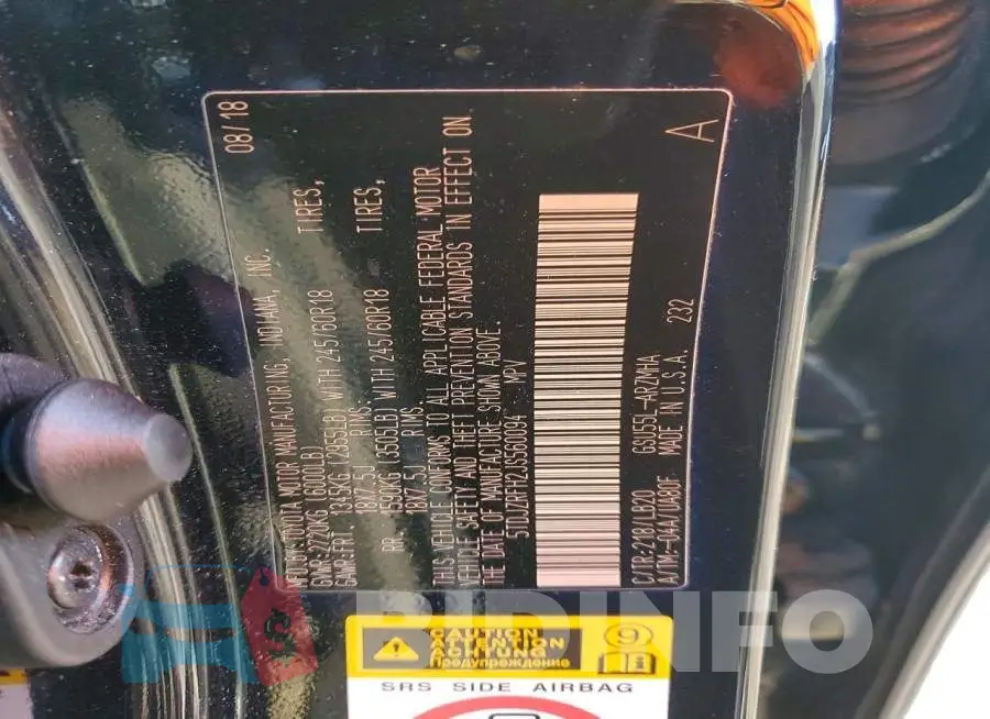 5TDJZRFH2JS560094 Photo# 13
