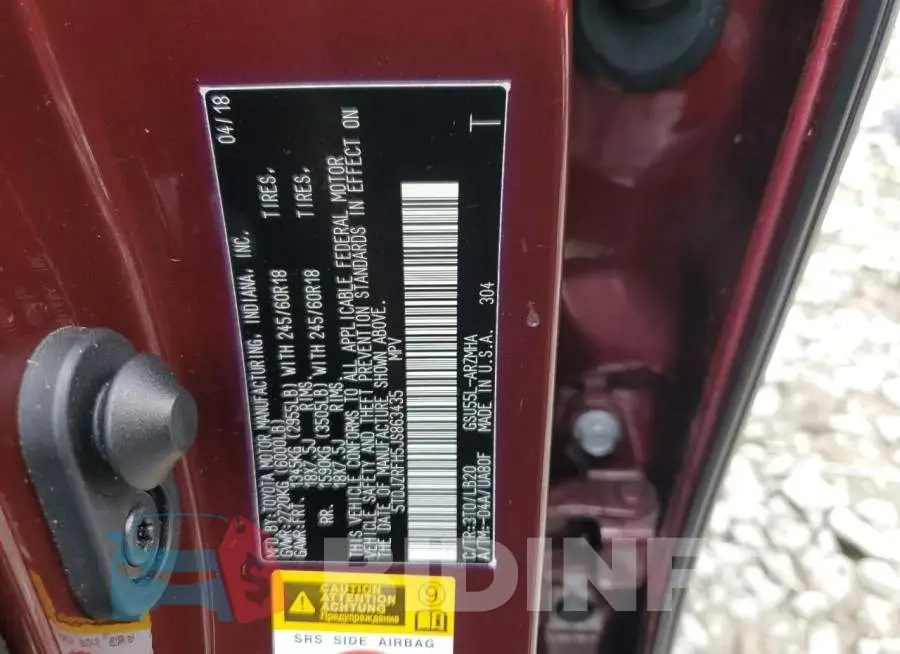 5TDJZRFH5JS863435 Photo# 13