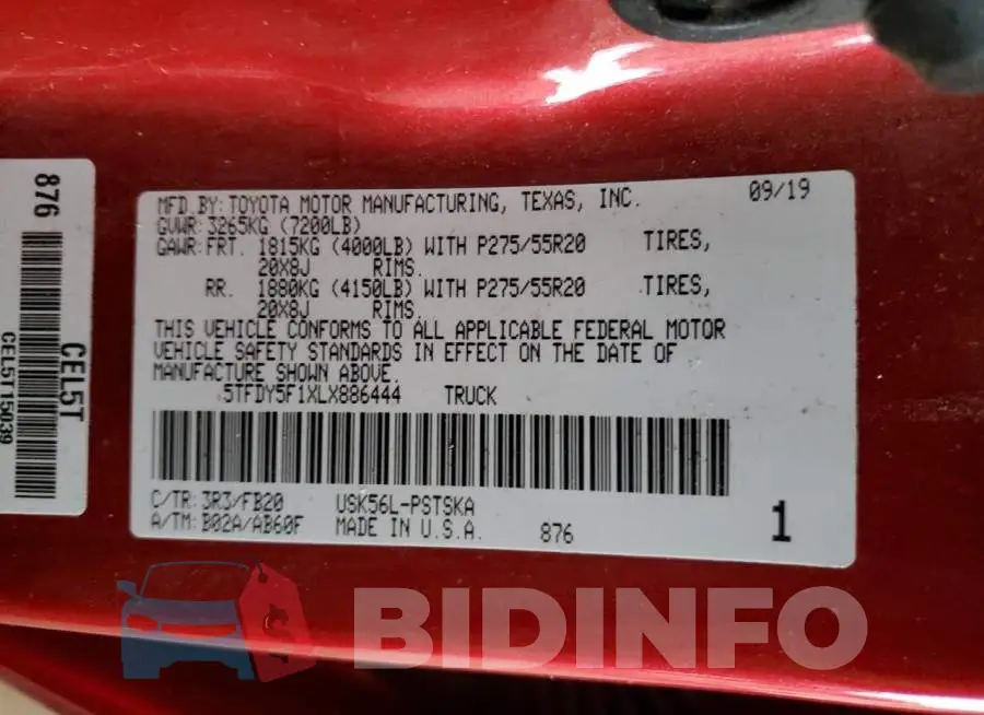 5TFDY5F1XLX886444 Photo# 12