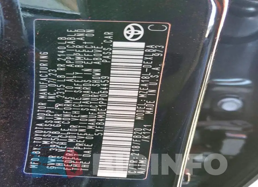 5YFB4MDE1PP064459 Photo# 12