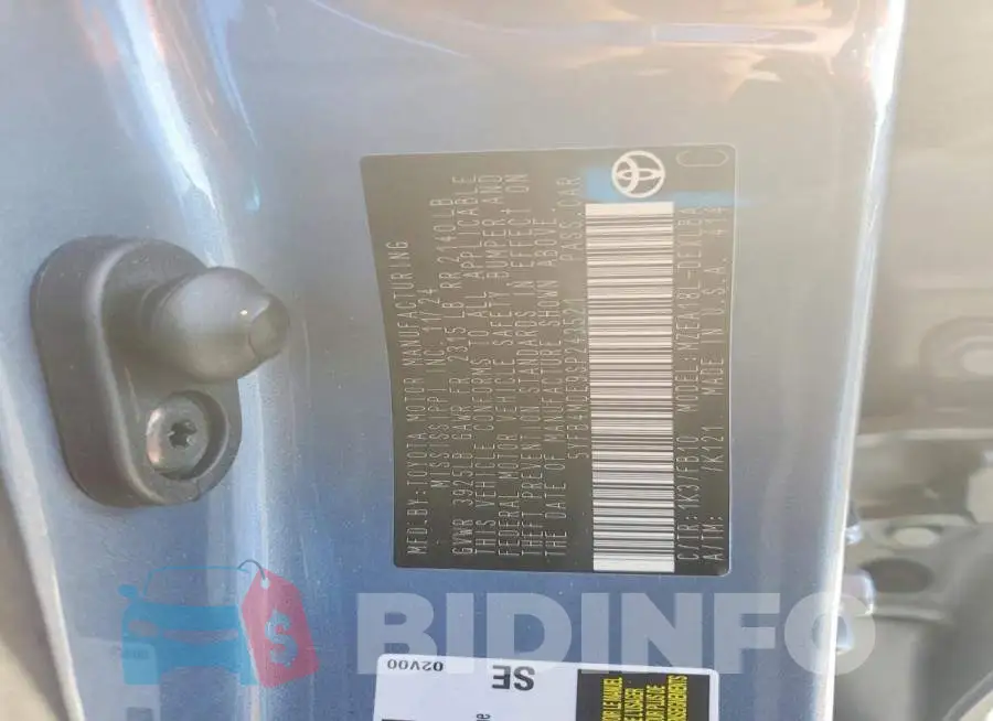 5YFB4MDE9SP243521 Photo# 12