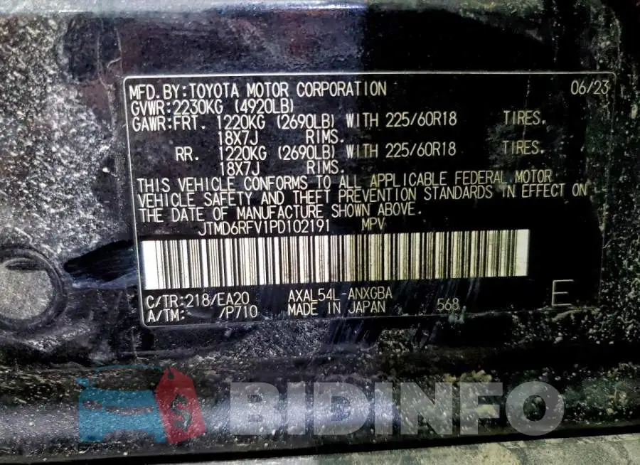 JTMD6RFV1PD102191 Photo# 13