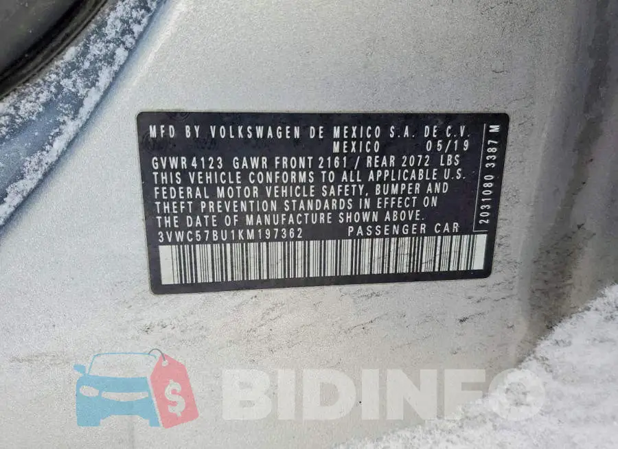 3VWC57BU1KM197362 Photo# 13