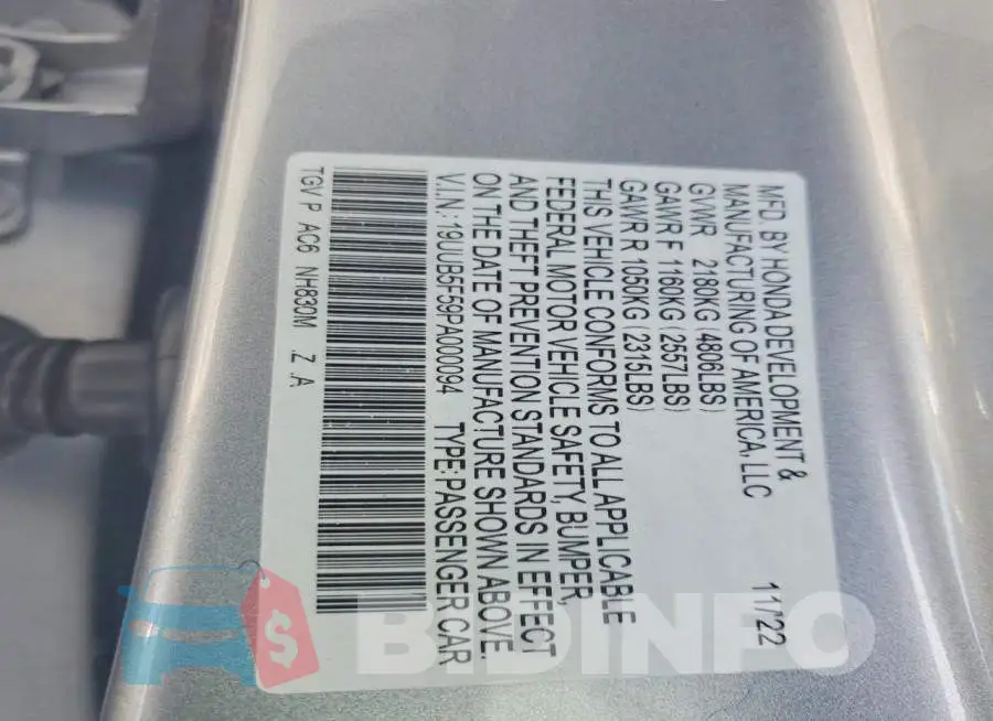 19UUB5F59PA000094 Photo# 12