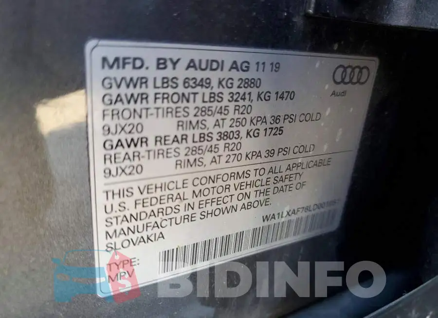 WA1LXAF76LD001051 Photo# 13