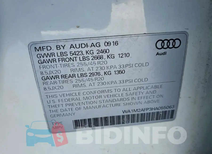 WA1M2AFP3HA055063 Photo# 13