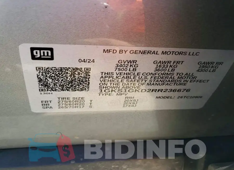 1GKS1GKD2RR236676 Photo# 13