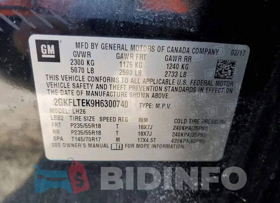 2GKFLTEK9H6300740 Photo# 13