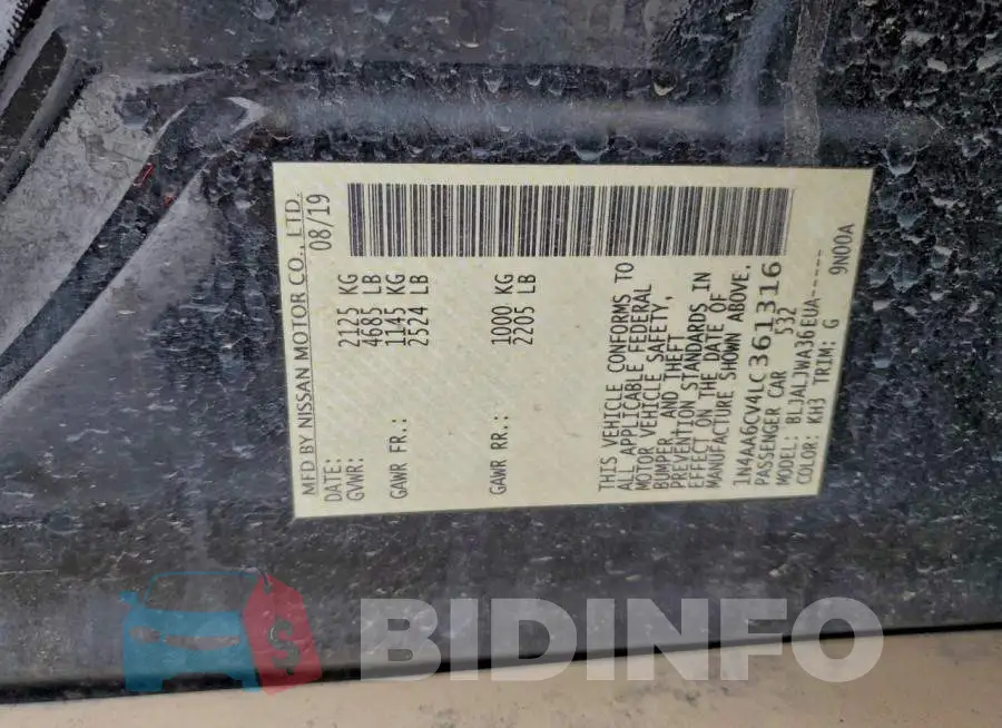 1N4AA6CV4LC361316 Photo# 12