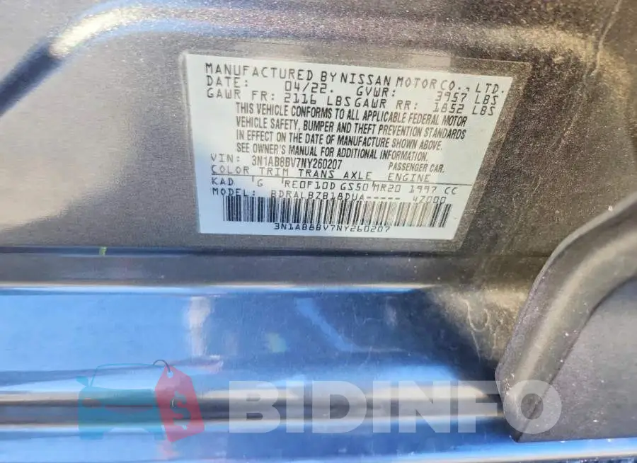 3N1AB8BV7NY260207 Photo# 12