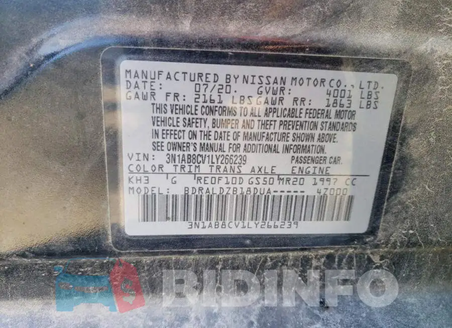 3N1AB8CV1LY266239 Photo# 12