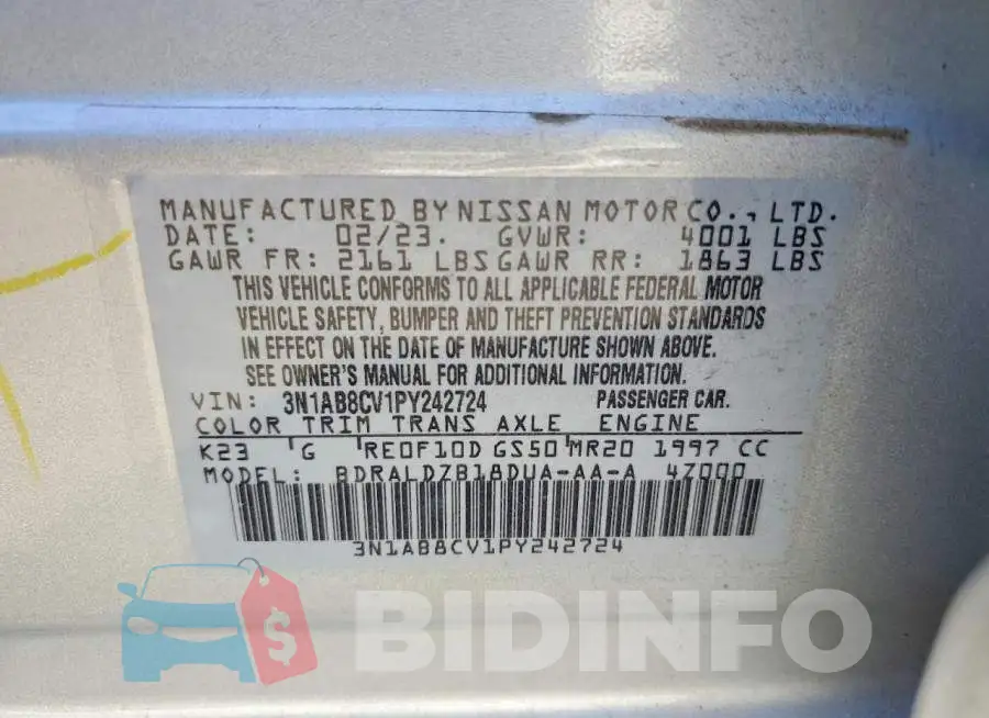 3N1AB8CV1PY242724 Photo# 12