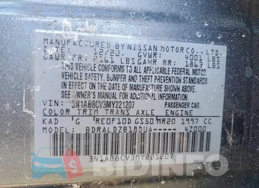 3N1AB8CV3MY221207 Photo# 12