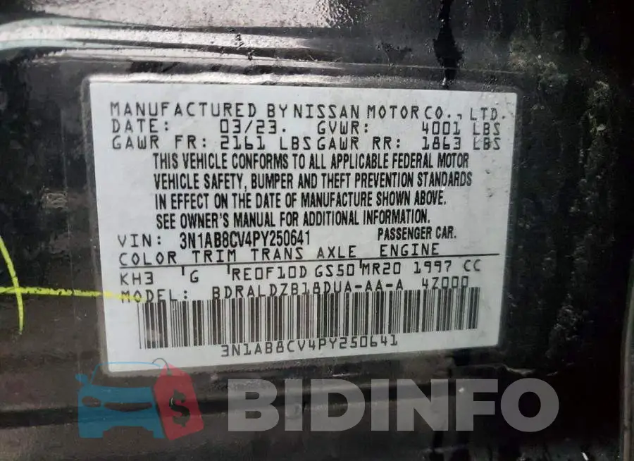 3N1AB8CV4PY250641 Photo# 12