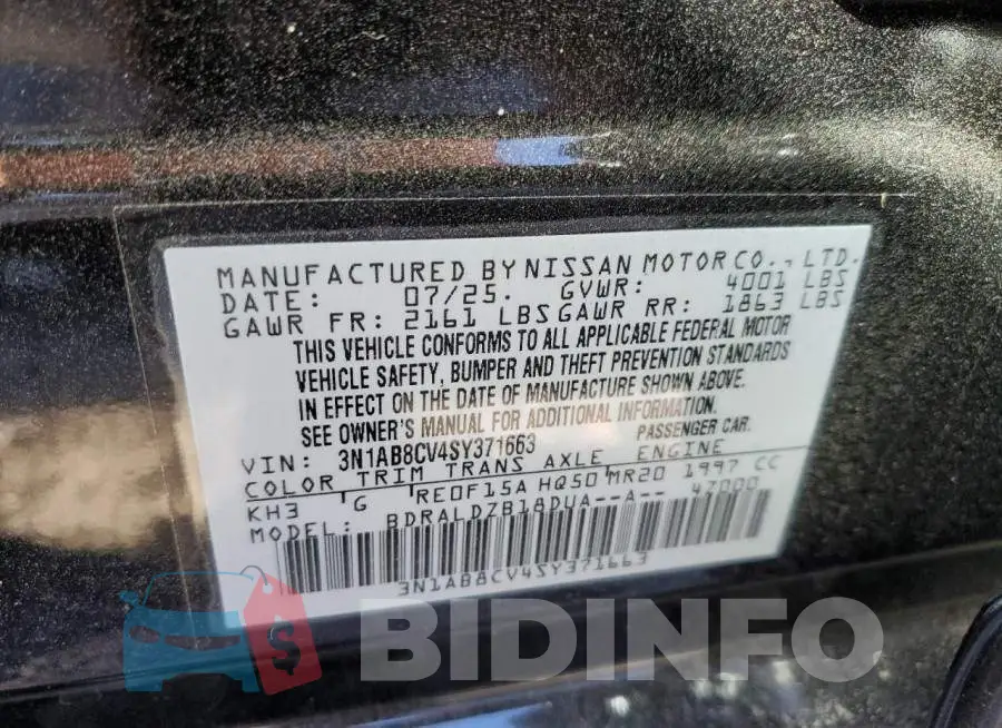 3N1AB8CV4SY371663 Photo# 12
