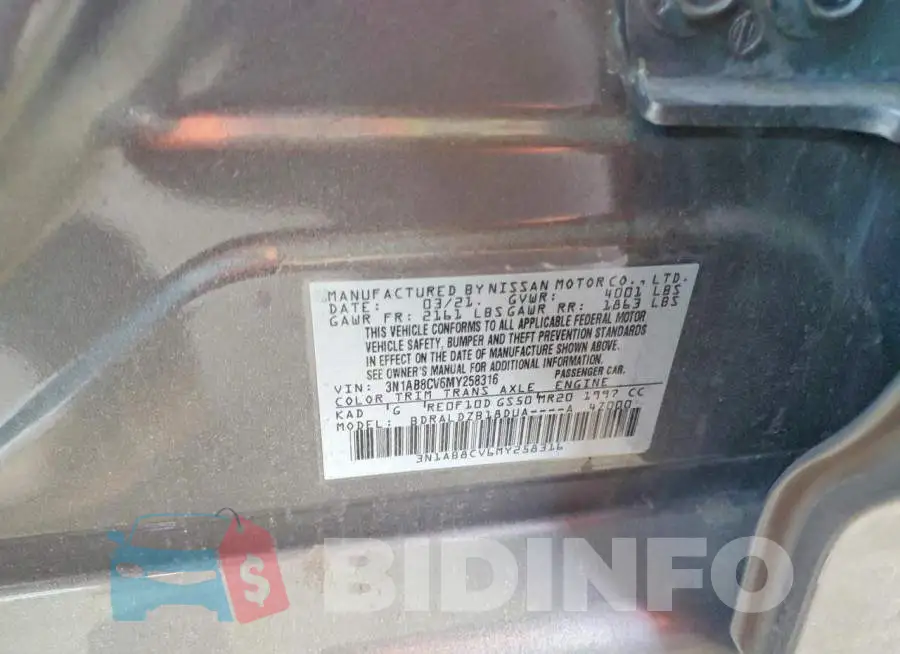 3N1AB8CV6MY258316 Photo# 12