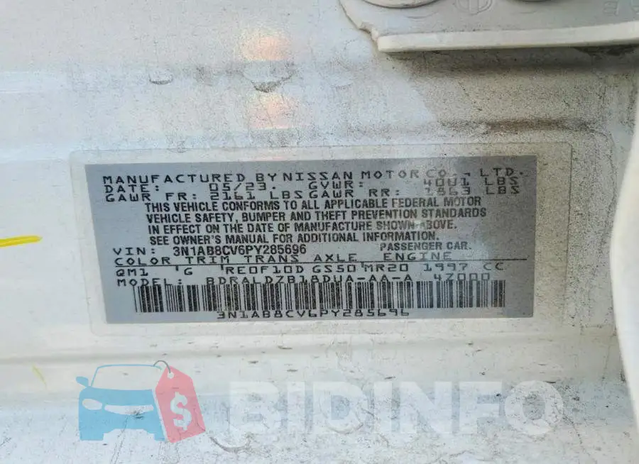 3N1AB8CV6PY285696 Photo# 12