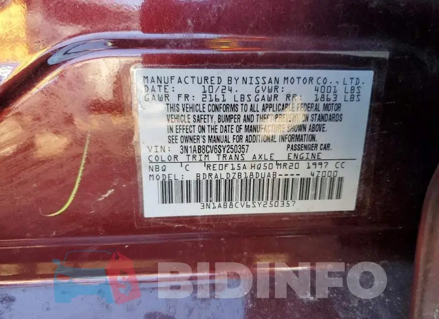 3N1AB8CV6SY250357 Photo# 12