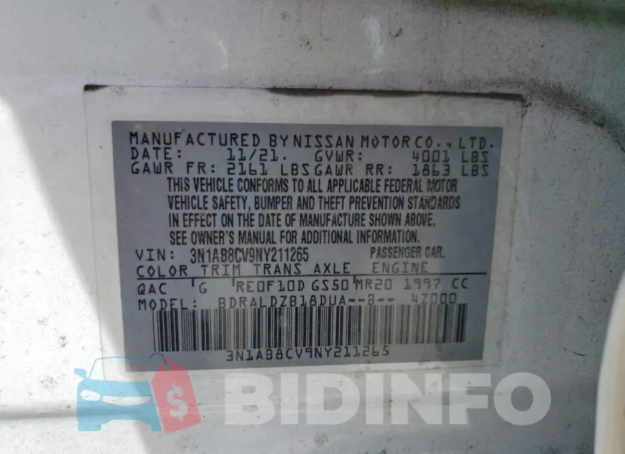 3N1AB8CV9NY211265 Photo# 12