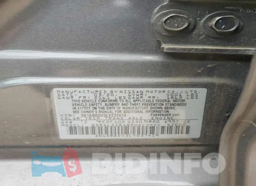 3N1AB8DV3LY237419 Photo# 13