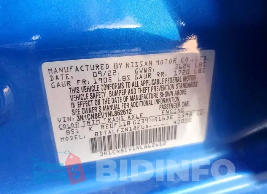 3N1CN8EV1NL862612 Photo# 13