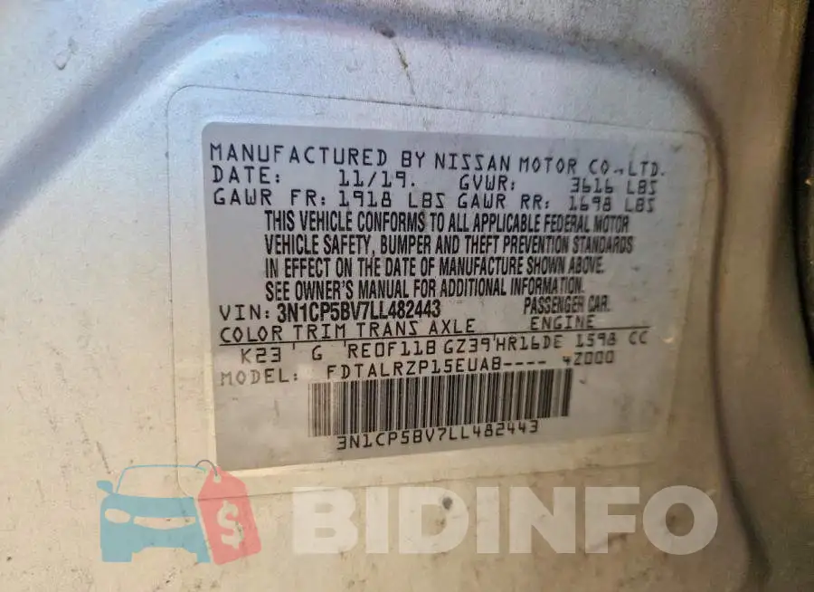 3N1CP5BV7LL482443 Photo# 13