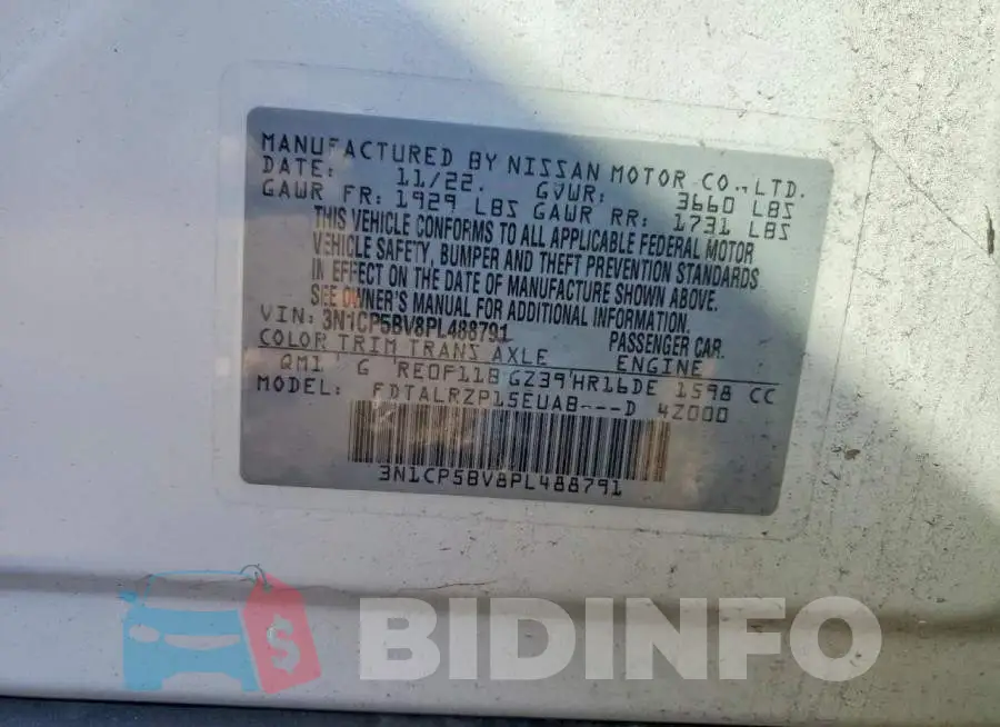 3N1CP5BV8PL488791 Photo# 12