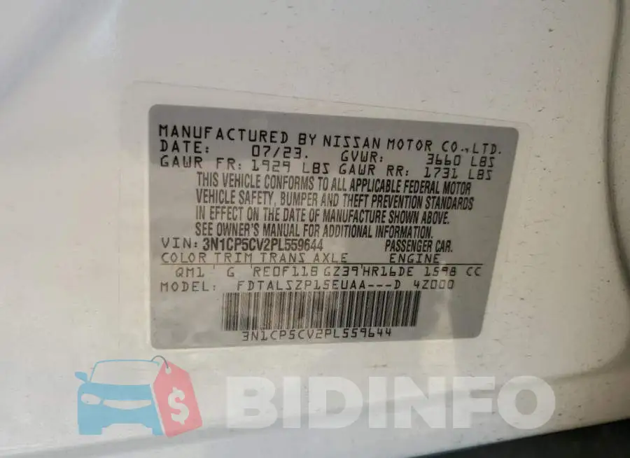3N1CP5CV2PL559644 Photo# 13