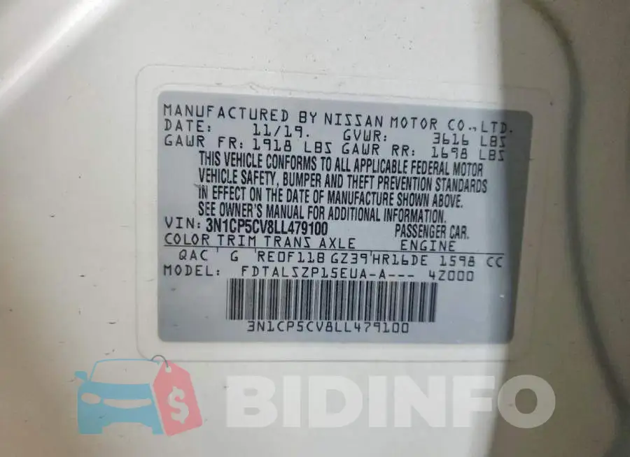 3N1CP5CV8LL479100 Photo# 13