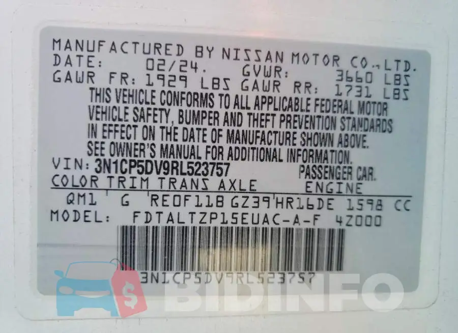 3N1CP5DV9RL523757 Photo# 13