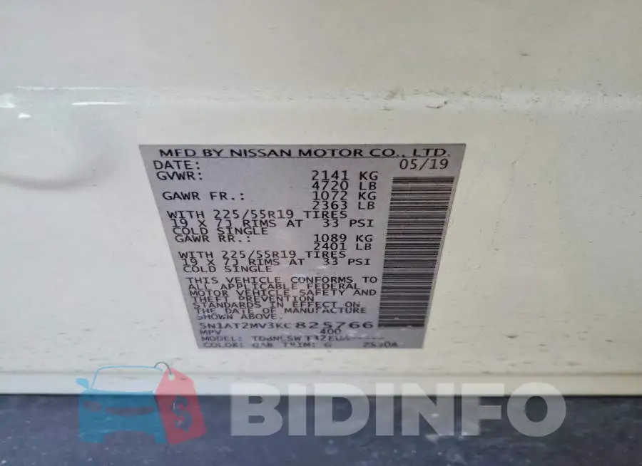 5N1AT2MV3KC825766 Photo# 13