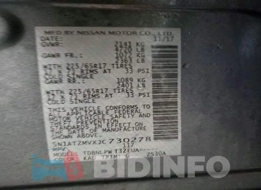 5N1AT2MVXJC730278 Photo# 14