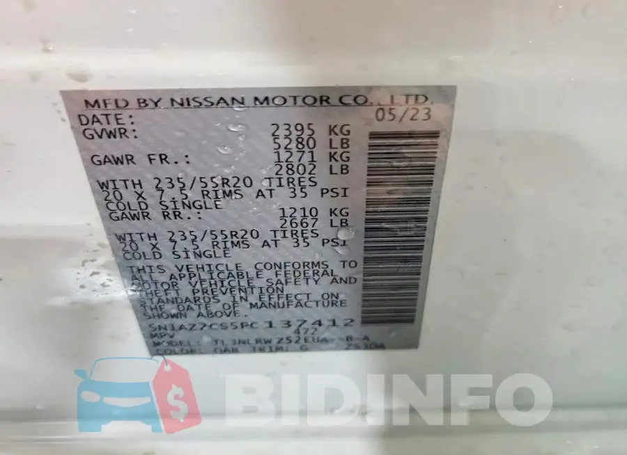 5N1AZ2CS5PC137412 Photo# 13