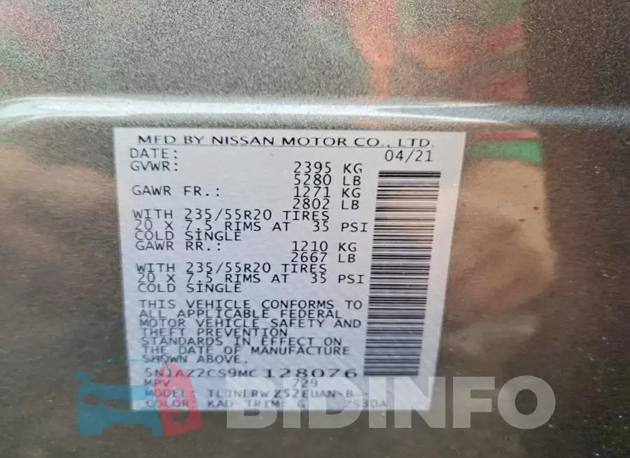 5N1AZ2CS9MC128076 Photo# 13
