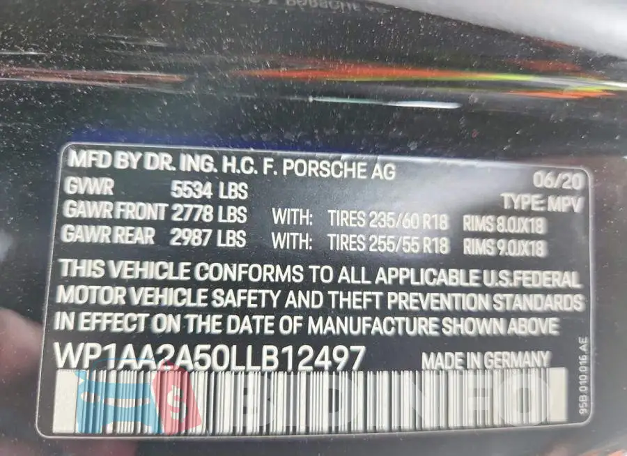 WP1AA2A50LLB12497 Photo# 14