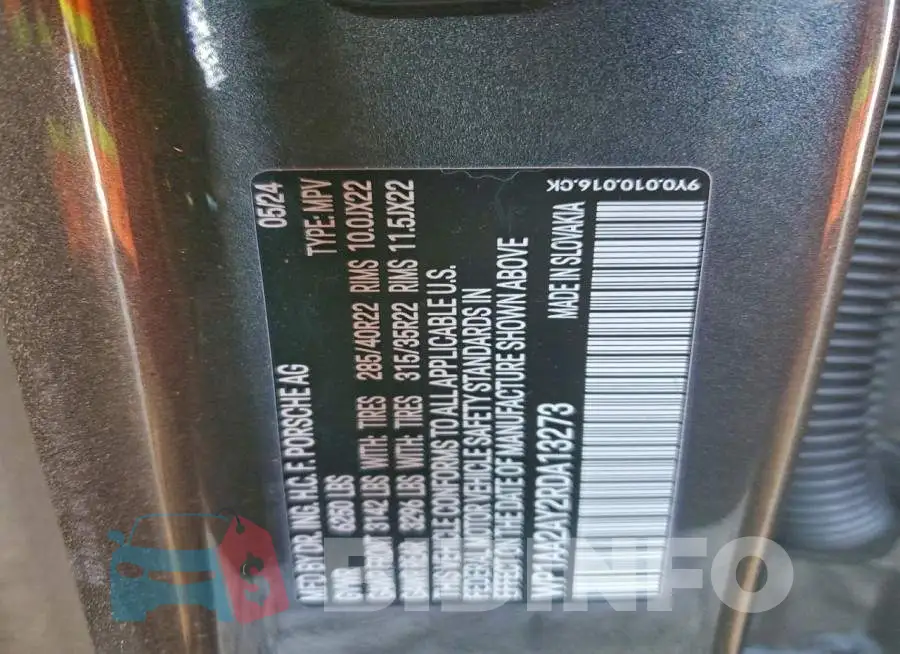 WP1AA2AY2RDA13273 Photo# 12