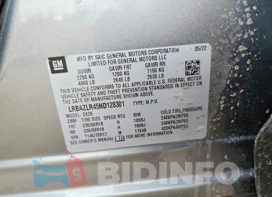 LRBAZLR45ND128301 Photo# 14