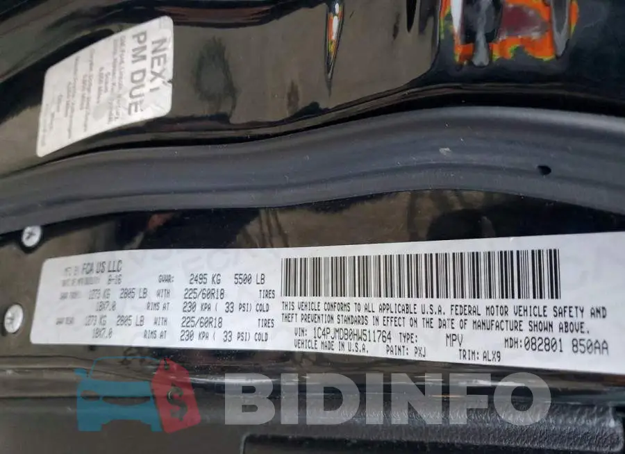 1C4PJMDB0HW511764 Photo# 13