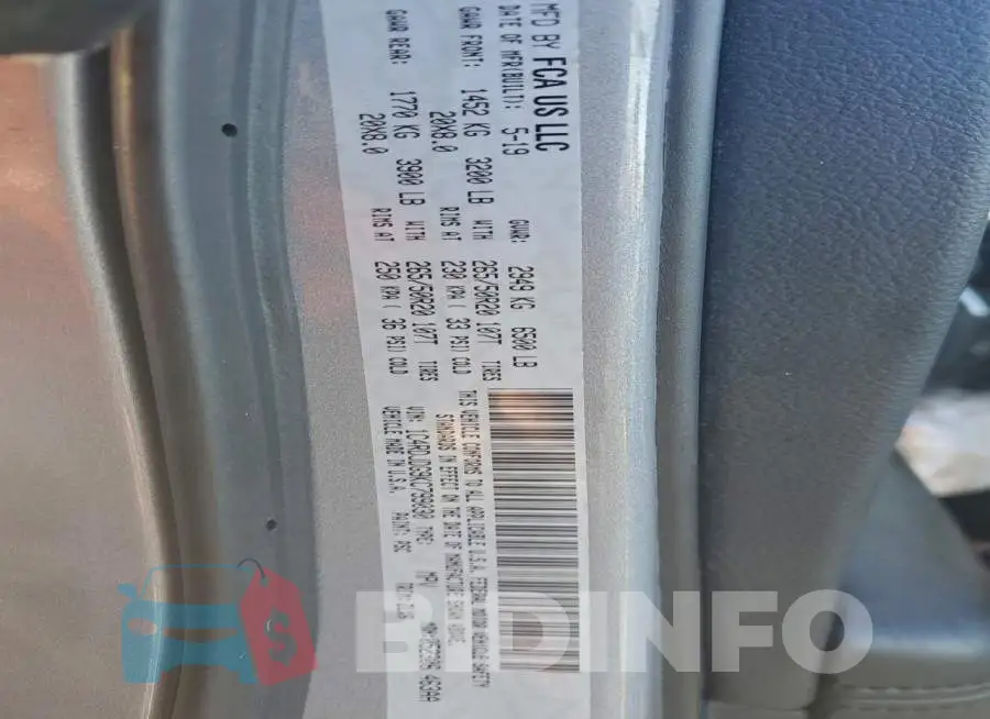 1C4RDJDG9KC799030 Photo# 14