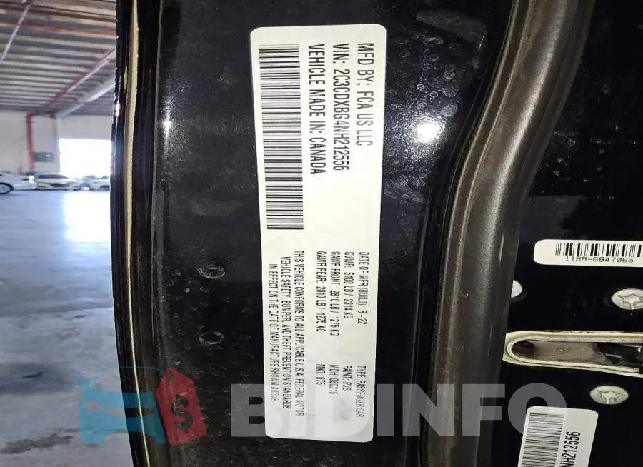 2C3CDXBG4NH212556 Photo# 12
